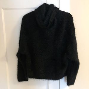 Furry turtle neck